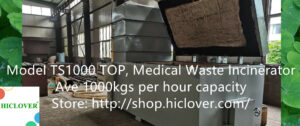 Top Feeding Loading Incinerator Ave 1000kgs per hour Model TS1000(TOP) Oil